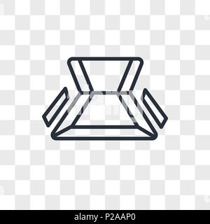 chair vector icon isolated on transparent background, chair logo concept Stock Vector