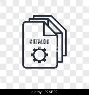 service catalog vector icon isolated on transparent background, service catalog logo concept Stock Vector