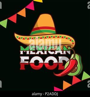 mexican food card Stock Vector