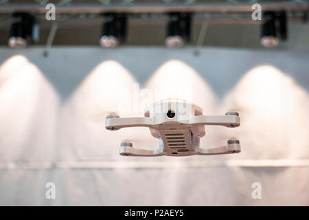 Hanover, Germany. 13th June, 2018. Pocket drone DOBBY by Zerotech, China, CEBIT 2018, international computer expo and Europe's Business Festival for Innovation and Digitization: Credit: Christian Lademann / LademannMedia Stock Photo