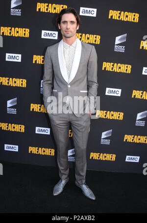 LOS ANGELES, CA - JUNE 14: Actor/musician Tyson Ritter  attends AMC's 'Preacher' Season 3 Premiere Party on June 14, 2018 at The Hearth and Hound in Los Angeles, California. Photo by Barry King/Alamy Live News Stock Photo