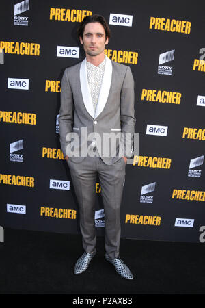 LOS ANGELES, CA - JUNE 14: Actor/musician Tyson Ritter  attends AMC's 'Preacher' Season 3 Premiere Party on June 14, 2018 at The Hearth and Hound in Los Angeles, California. Photo by Barry King/Alamy Live News Stock Photo