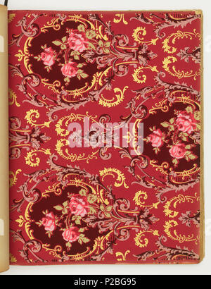 .  English: Sample Book, Alfred Peats Prize Wallpaper, ca. 1910 .  English: Sample book contains mostly floral medallion papers in matched sets with several patterns available in mulitple colorways. Each set includes a sidewall, frieze and ceiling paper. . circa 1910 281 Sample Book, Alfred Peats Prize Wallpaper, ca. 1910 (CH 18623261-13) Stock Photo