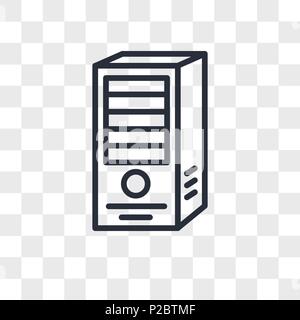 webserver vector icon isolated on transparent background, webserver logo concept Stock Vector