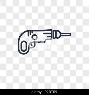 Driller vector icon isolated on transparent background, Driller logo concept Stock Vector
