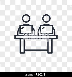 coworking space vector icon isolated on transparent background, coworking space logo concept Stock Vector