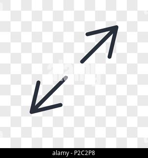 Resize vector icon isolated on transparent background, Resize logo concept Stock Vector