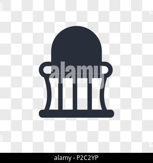 Balcony vector icon isolated on transparent background, Balcony logo concept Stock Vector
