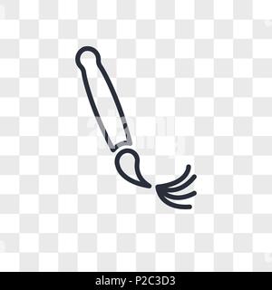 broom vector icon isolated on transparent background, broom logo concept Stock Vector