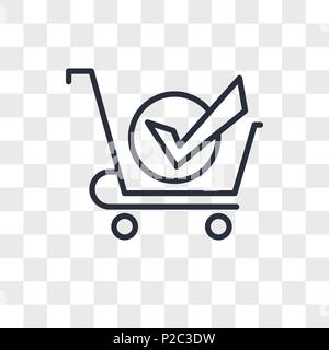 bought vector icon isolated on transparent background, bought logo concept Stock Vector