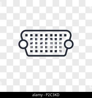 vga vector icon isolated on transparent background, vga logo concept Stock Vector