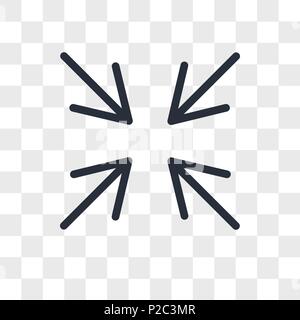 Minimize vector icon isolated on transparent background, Minimize logo concept Stock Vector