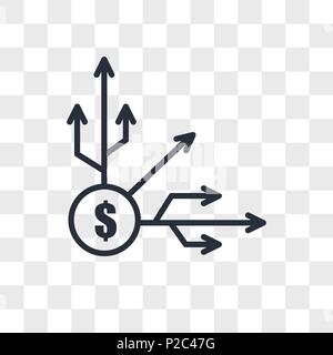 diversification vector icon isolated on transparent background, diversification logo concept Stock Vector