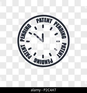 patent pending vector icon isolated on transparent background, patent pending logo concept Stock Vector