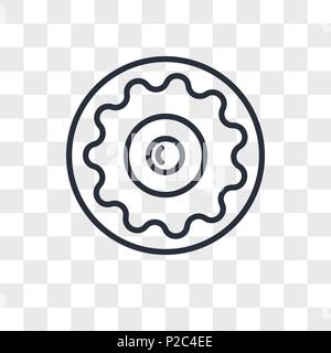 Sufganiyah vector icon isolated on transparent background, Sufganiyah logo concept Stock Vector