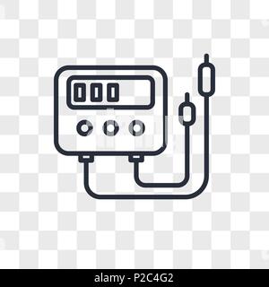 Voltmeter vector icon isolated on transparent background, Voltmeter logo concept Stock Vector