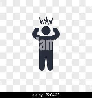 Surprised Man vector icon isolated on transparent background, Surprised Man logo concept Stock Vector