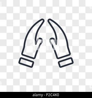 Prayer vector icon isolated on transparent background, Prayer logo concept Stock Vector