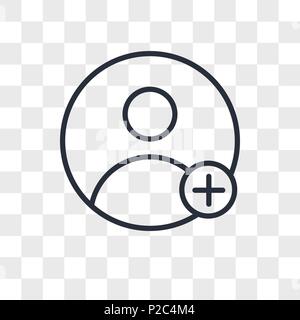 friend request vector icon isolated on transparent background, friend request logo concept Stock Vector