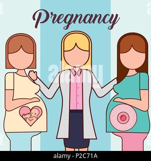 pregnancy fertilization related Stock Vector