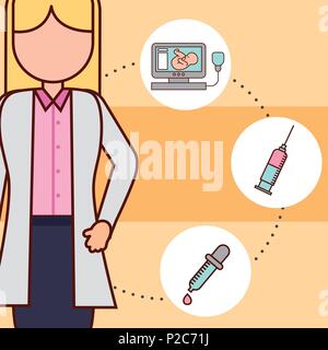 pregnancy fertilization related Stock Vector