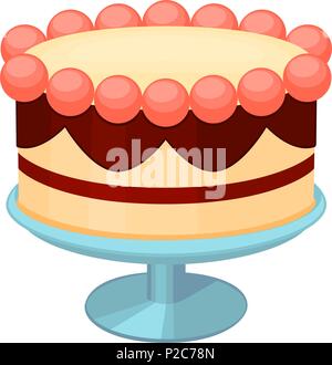 birthday cake stand on white background vector illustration Stock ...