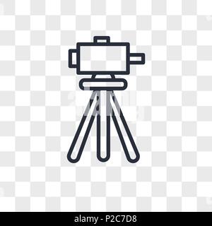 surveyor vector icon isolated on transparent background, surveyor logo concept Stock Vector
