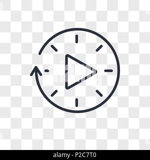 downtime vector icon isolated on transparent background, downtime logo concept Stock Vector