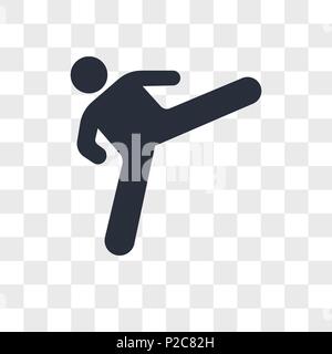 Judo fighter vector icon isolated on transparent background, Judo fighter logo concept Stock Vector