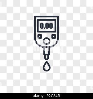 blood sugar vector icon isolated on transparent background, blood sugar logo concept Stock Vector