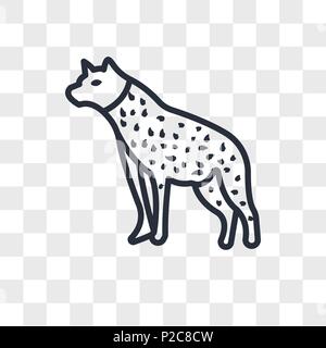 hyena vector icon isolated on transparent background, hyena logo concept Stock Vector