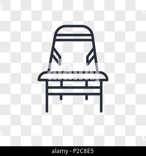 Desk chair vector icon isolated on transparent background, Desk chair logo concept Stock Vector