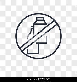 dairy free vector icon isolated on transparent background, dairy free logo concept Stock Vector