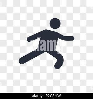 Long Jump vector icon isolated on transparent background, Long Jump logo concept Stock Vector