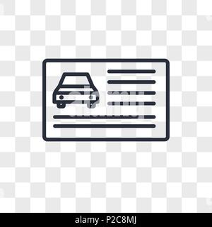drivers license vector icon isolated on transparent background, drivers license logo concept Stock Vector