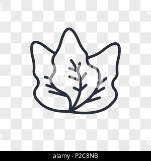 kale vector icon isolated on transparent background, kale logo concept Stock Vector
