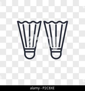 Flippers vector icon isolated on transparent background, Flippers logo concept Stock Vector