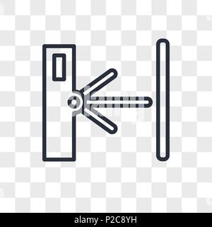 turnstile vector icon isolated on transparent background, turnstile logo concept Stock Vector