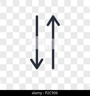 Sort vector icon isolated on transparent background, Sort logo concept Stock Vector