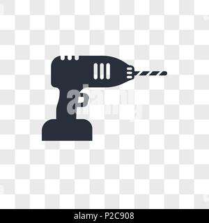 Driller vector icon isolated on transparent background, Driller logo concept Stock Vector