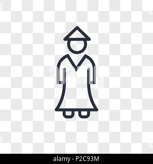 sensei vector icon isolated on transparent background, sensei logo concept Stock Vector