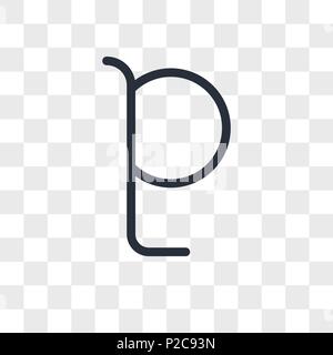 Pluto vector icon isolated on transparent background, Pluto logo concept Stock Vector