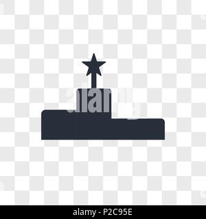 Podium vector icon isolated on transparent background, Podium logo concept Stock Vector