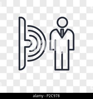 motion sensor vector icon isolated on transparent background, motion sensor logo concept Stock Vector