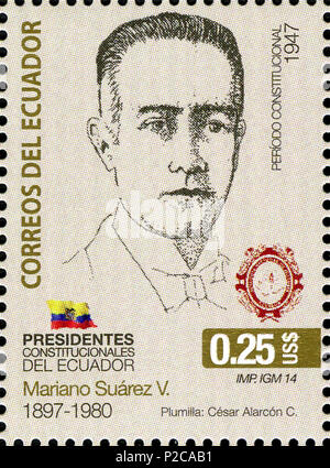 . English: Stamps of Ecuador, 2014 . 2014. Post of Ecuador 57 Stamps of Ecuador, 2014-30 Stock Photo