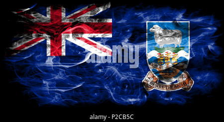 Falkland Islands smoke flag, British Overseas Territories, Britain dependent territory flag Stock Photo