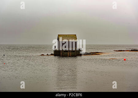 Fisherman's Shacks along the Old Blue Rocks Road outside of Lunenburg, Nova Scotia, Canada Stock Photo