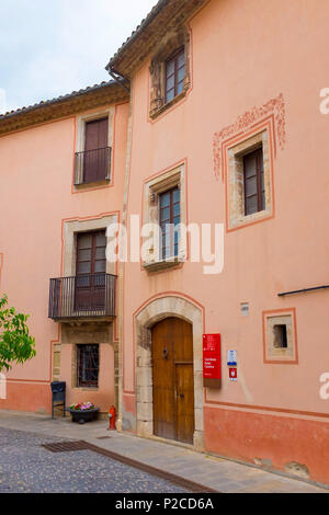 The house of Catalan patriot, Rafael Casanova Moià, Catalonia. Casanova was born here in 1714. Stock Photo