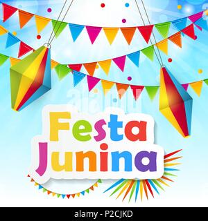 Festa Junina Background Vector Illustration Stock Vector