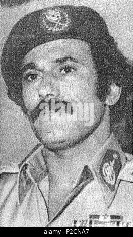 . English: Ali Abdullah Salih, president of Yemeni Arab Republic (North Yemen) . 1988. Iraqi News Agency (INA) 50 Saleh 1988 Stock Photo